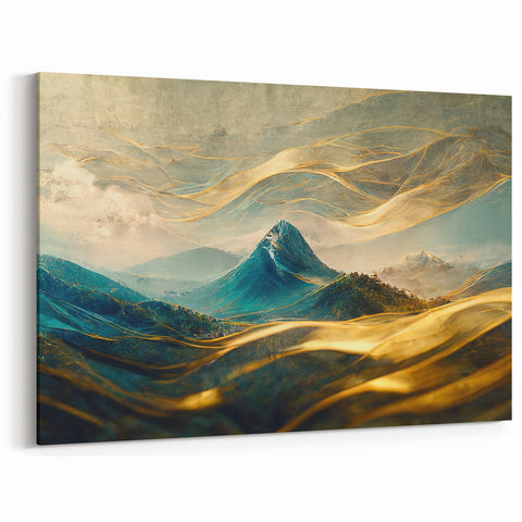 Artistic Landscape Designs - Enchanted Mountain Abstract Wall Art