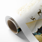 Modern Landscape Abstract - Deer and Vibrant Hills Wall Art