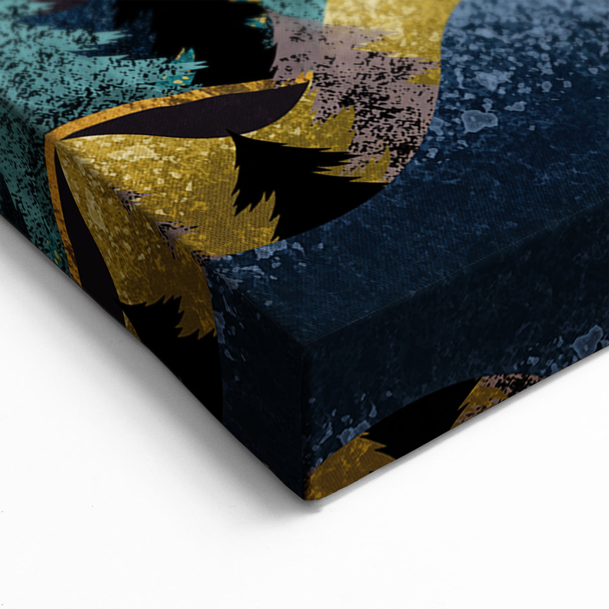 Modern Landscape Abstract - Deer and Vibrant Hills Wall Art