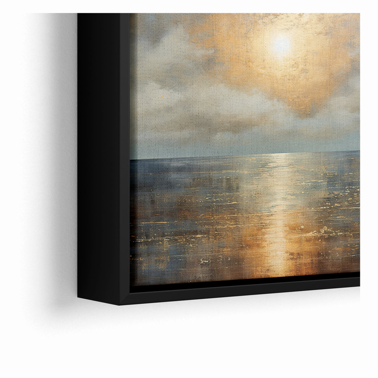 Abstract Nature Prints - Golden Sunset Over Calm Sea Wall Art