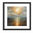 Abstract Nature Prints - Golden Sunset Over Calm Sea Wall Art