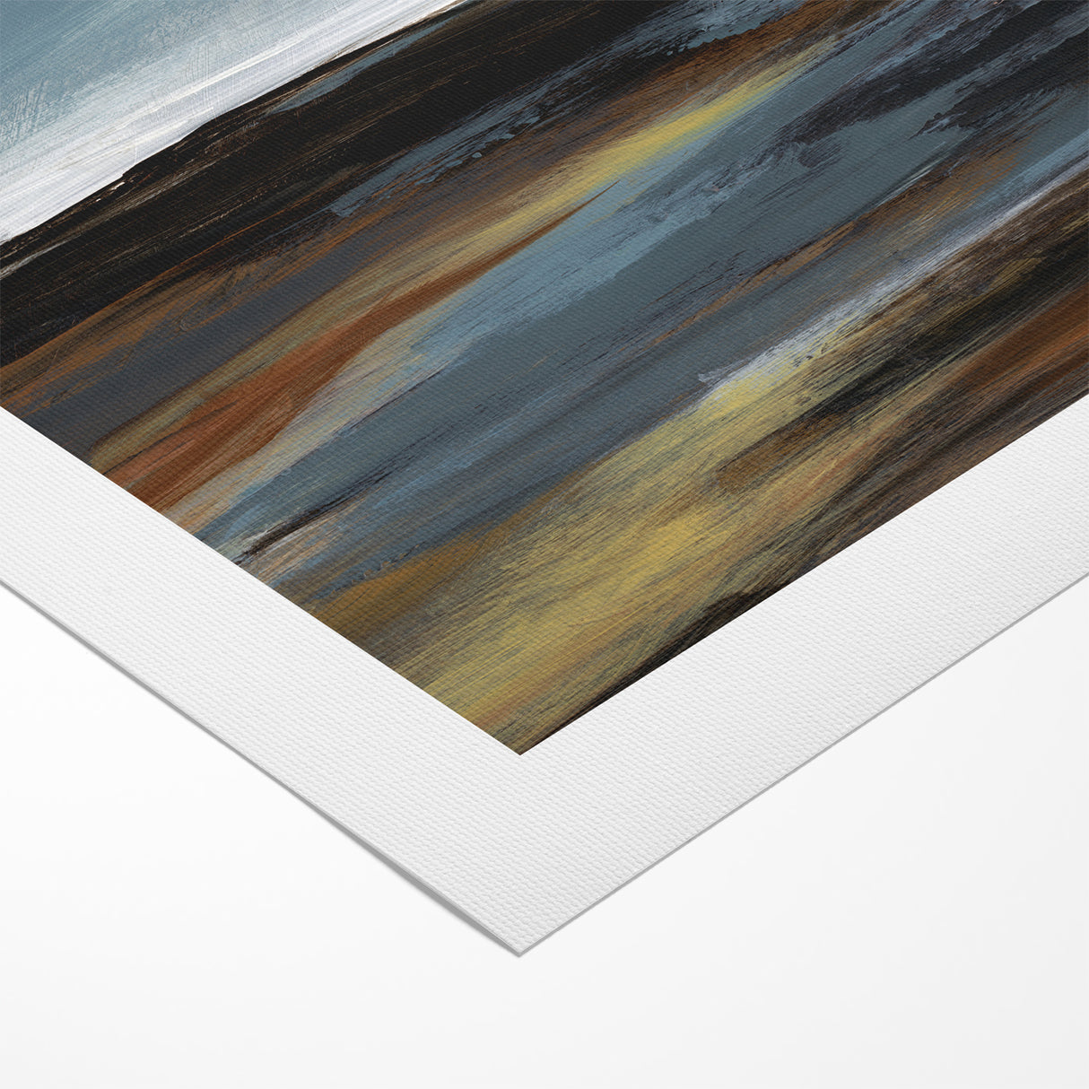 Modern Landscape Abstract Art - Earthy Horizon Wall Decor