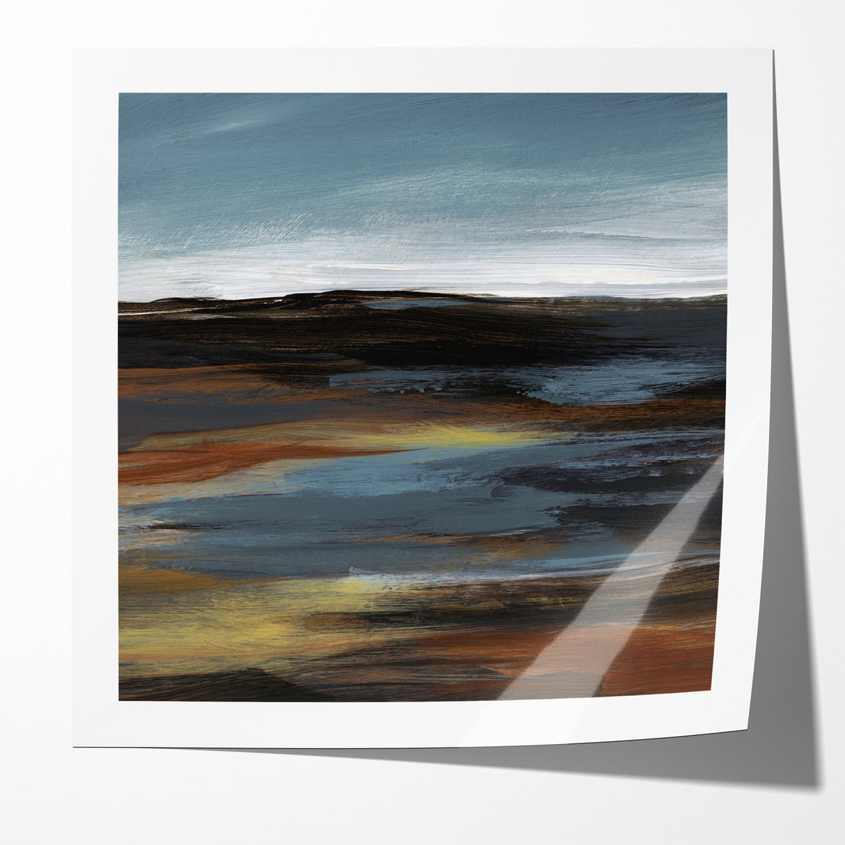 Modern Landscape Abstract Art - Earthy Horizon Wall Decor