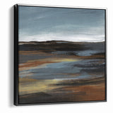 Modern Landscape Abstract Art - Earthy Horizon Wall Decor