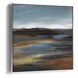 Modern Landscape Abstract Art - Earthy Horizon Wall Decor