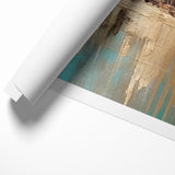 Modern Landscape Abstract - Vibrant Sunset Over Textured Cityscape Wall Art