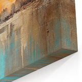 Modern Landscape Abstract - Vibrant Sunset Over Textured Cityscape Wall Art