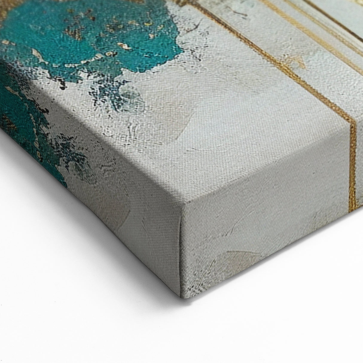 Abstract Landscape Art - Golden Trees and Serene Waters Wall Art