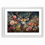 Graceful Antelope with Vibrant Floral Surroundings - Stunning Wall Art