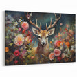 Graceful Antelope with Vibrant Floral Surroundings - Stunning Wall Art