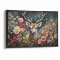 Graceful Antelope with Vibrant Floral Surroundings - Stunning Wall Art