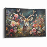 Graceful Antelope with Vibrant Floral Surroundings - Stunning Wall Art