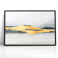 Modern Landscape Abstract - Golden Mountain on Soft Horizon Wall Art