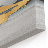 Modern Landscape Abstract - Golden Mountain on Soft Horizon Wall Art