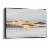Modern Landscape Abstract - Golden Mountain on Soft Horizon Wall Art