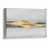 Modern Landscape Abstract - Golden Mountain on Soft Horizon Wall Art