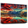 Colorful Abstract Landscapes - Dramatic Sunset Reflection Wall Art