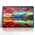 Colorful Abstract Landscapes - Dramatic Sunset Reflection Wall Art