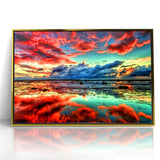 Colorful Abstract Landscapes - Dramatic Sunset Reflection Wall Art
