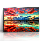 Colorful Abstract Landscapes - Dramatic Sunset Reflection Wall Art