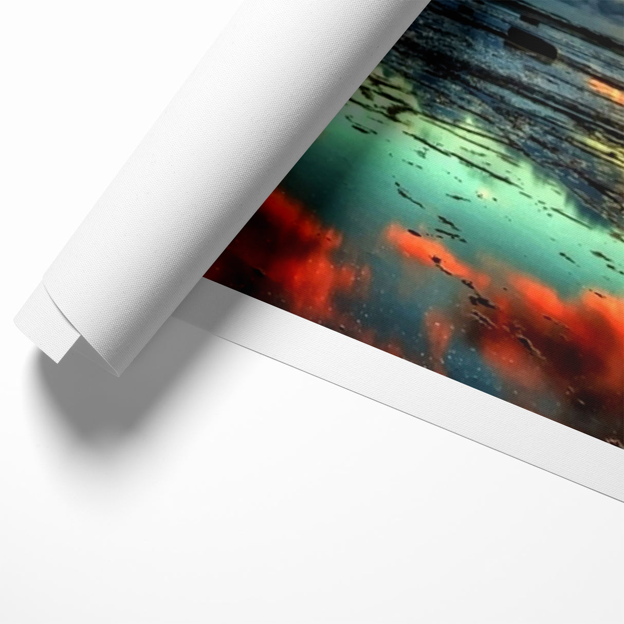 Colorful Abstract Landscapes - Dramatic Sunset Reflection Wall Art