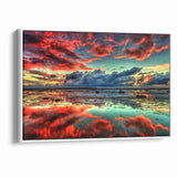Colorful Abstract Landscapes - Dramatic Sunset Reflection Wall Art