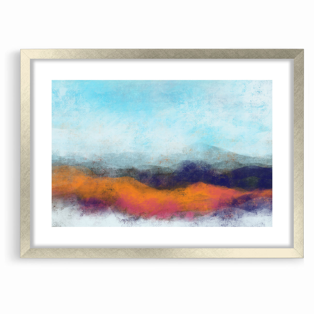 Colorful Abstract Landscapes - Vibrant Mountain Vista Wall Art
