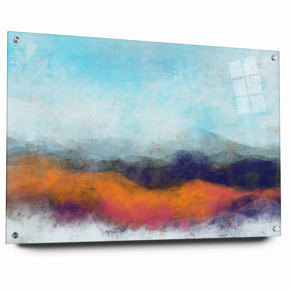 Colorful Abstract Landscapes - Vibrant Mountain Vista Wall Art