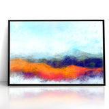 Colorful Abstract Landscapes - Vibrant Mountain Vista Wall Art