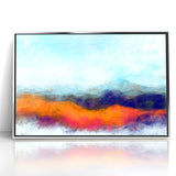Colorful Abstract Landscapes - Vibrant Mountain Vista Wall Art