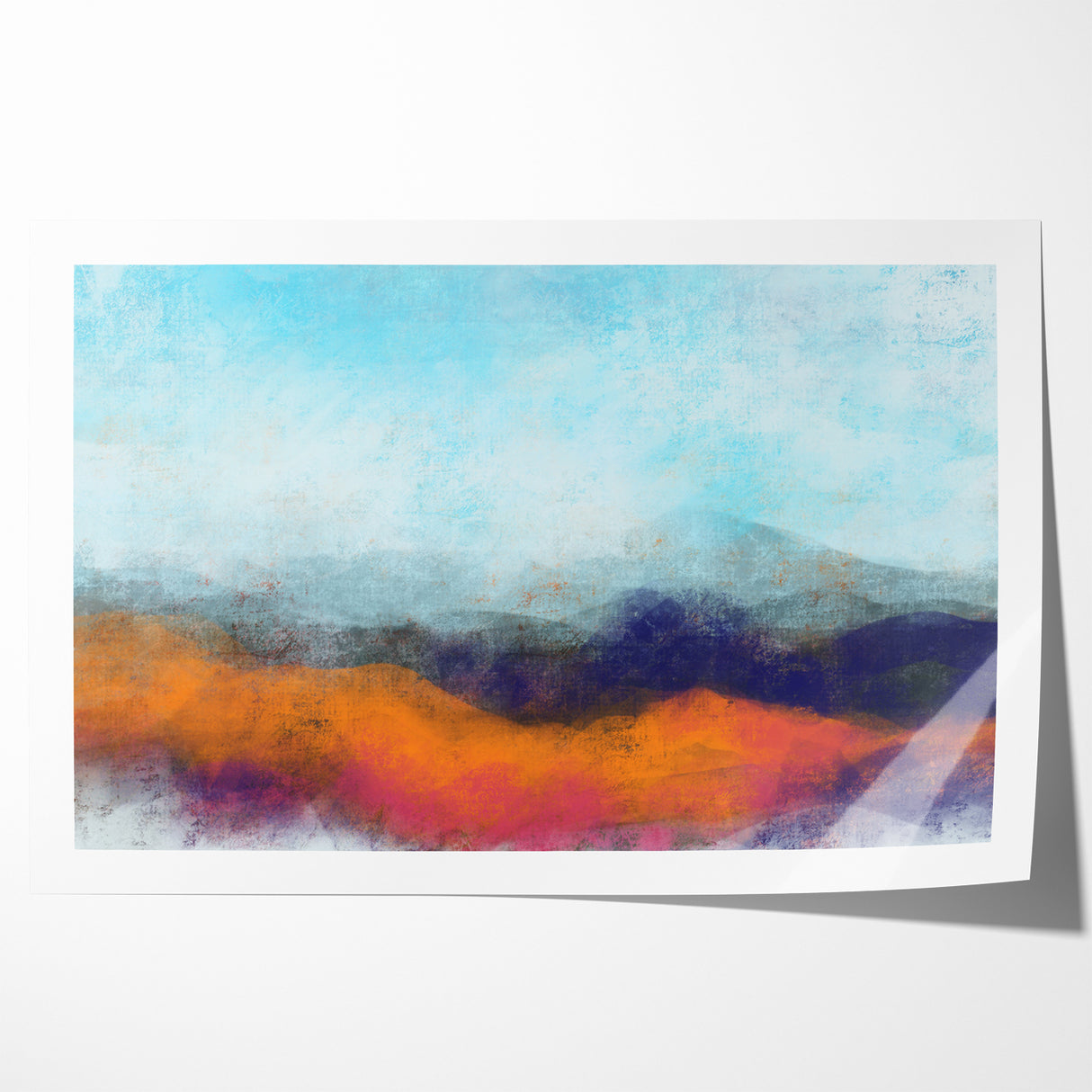 Colorful Abstract Landscapes - Vibrant Mountain Vista Wall Art