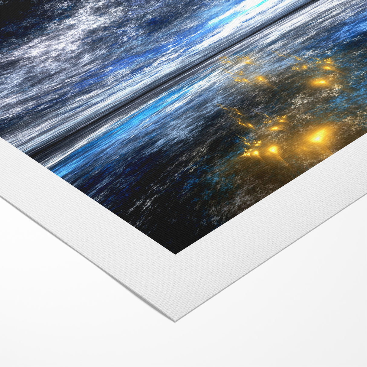 Abstract Landscape Art - Dramatic Sky and Shimmering Reflections Wall Art