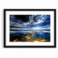 Abstract Landscape Art - Dramatic Sky and Shimmering Reflections Wall Art