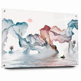 Abstract Landscape Art - Dramatic Sky and Shimmering Reflections Wall Art