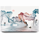 Abstract Landscape Art - Dramatic Sky and Shimmering Reflections Wall Art