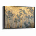 Modern Landscape Abstract Art - Golden Bamboo Forest Wall Decor