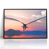 Graceful Birds of Prey Wall Art – Soaring Eagle at Sunset Canvas Print