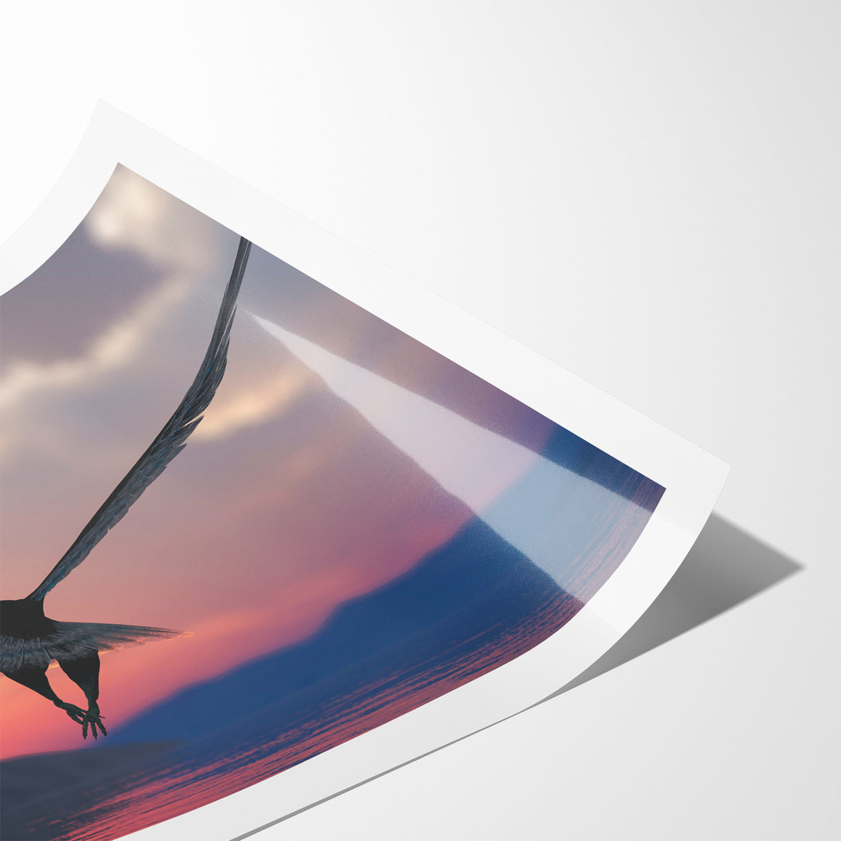 Graceful Birds of Prey Wall Art – Soaring Eagle at Sunset Canvas Print