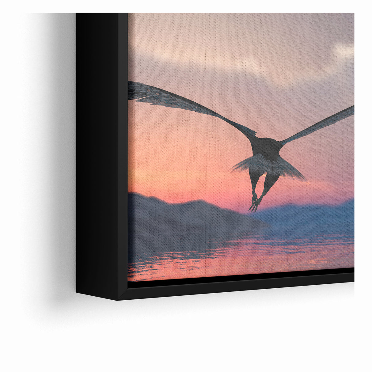 Graceful Birds of Prey Wall Art – Soaring Eagle at Sunset Canvas Print