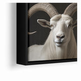 Majestic White Antelope with Impressive Horns - Captivating Wall Art