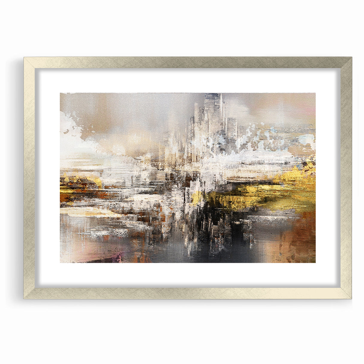 Modern Abstract Line and Strokes Art on Canvas