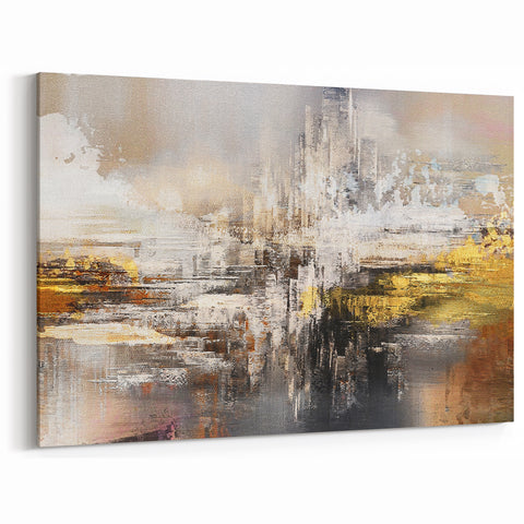 Modern Abstract Line and Strokes Art on Canvas