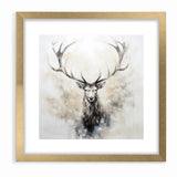 Ethereal Antelope in Mist - Minimalist Wildlife Wall Art Decor