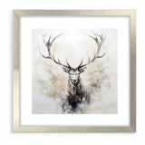 Ethereal Antelope in Mist - Minimalist Wildlife Wall Art Decor
