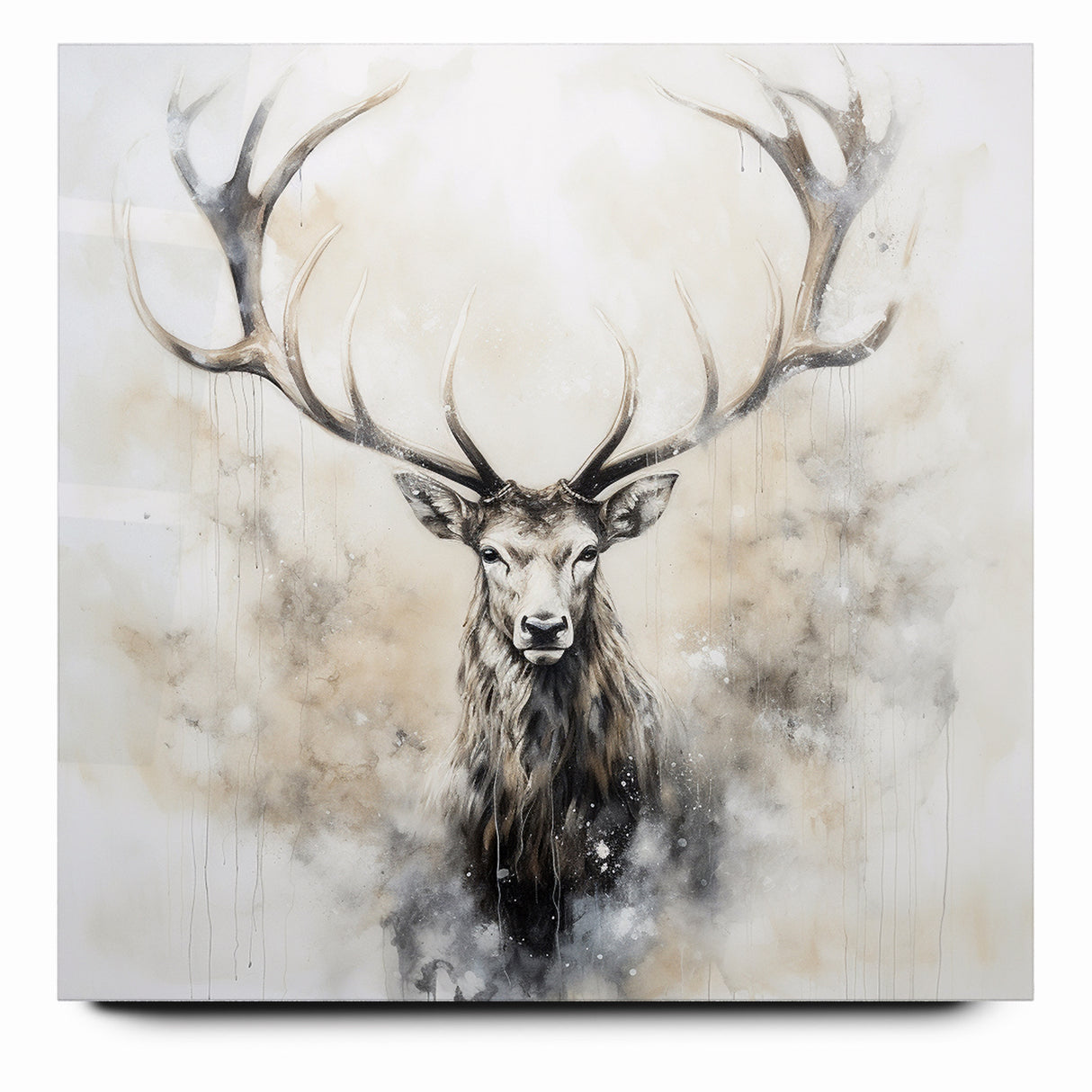Ethereal Antelope in Mist - Minimalist Wildlife Wall Art Decor