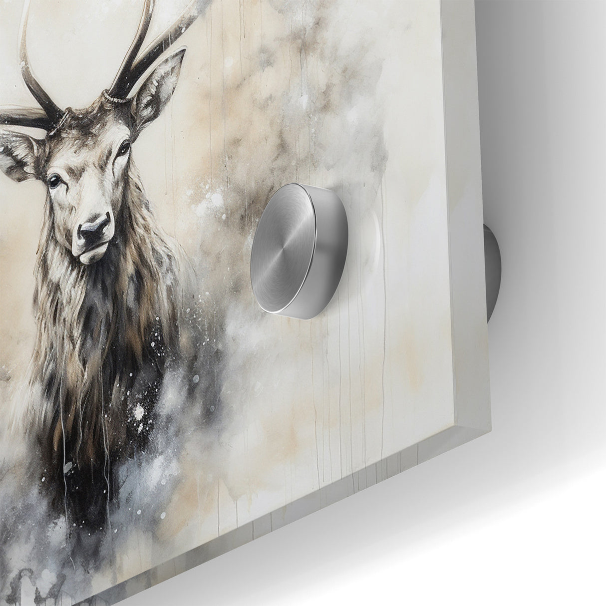 Ethereal Antelope in Mist - Minimalist Wildlife Wall Art Decor