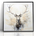 Ethereal Antelope in Mist - Minimalist Wildlife Wall Art Decor