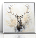 Ethereal Antelope in Mist - Minimalist Wildlife Wall Art Decor