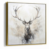 Ethereal Antelope in Mist - Minimalist Wildlife Wall Art Decor