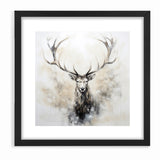 Ethereal Antelope in Mist - Minimalist Wildlife Wall Art Decor